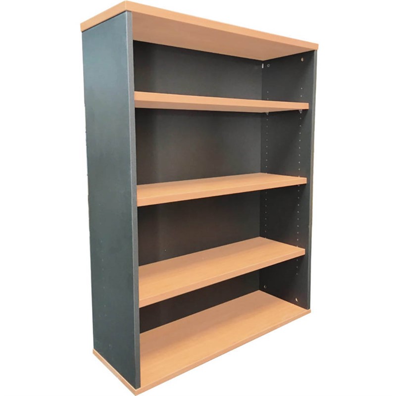 RAPID WORKER BOOKCASE 3 SHELF 900 X 315 X 1200MM BEECHIRONSTONE