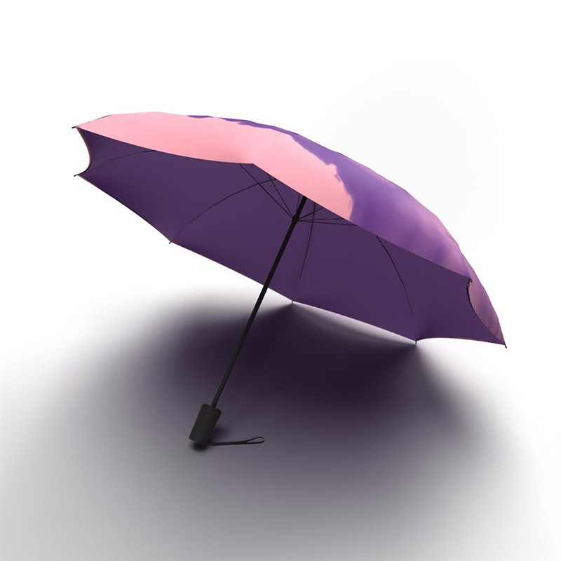 JUMBLE AND CO UPS AND DOWNS UMBRELLA AUTOMATIC PURPLE