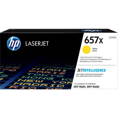 HP CF472X 657X TONER CARTRIDGE HIGH YIELD YELLOW