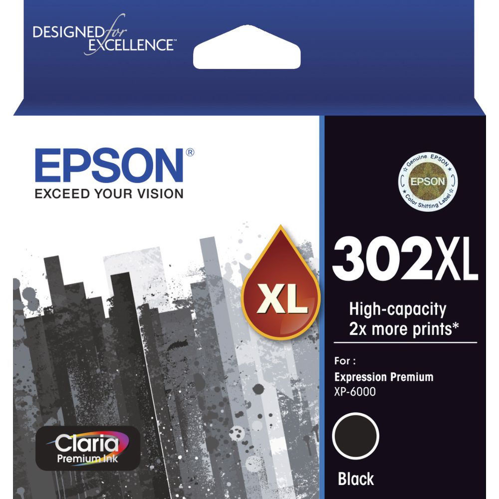 EPSON 302XL INK CARTRIDGE HIGH YIELD BLACK
