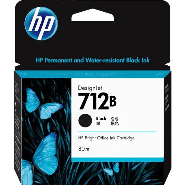 HP 3ED29A 712B INK CARTRIDGE 80ML BLACK