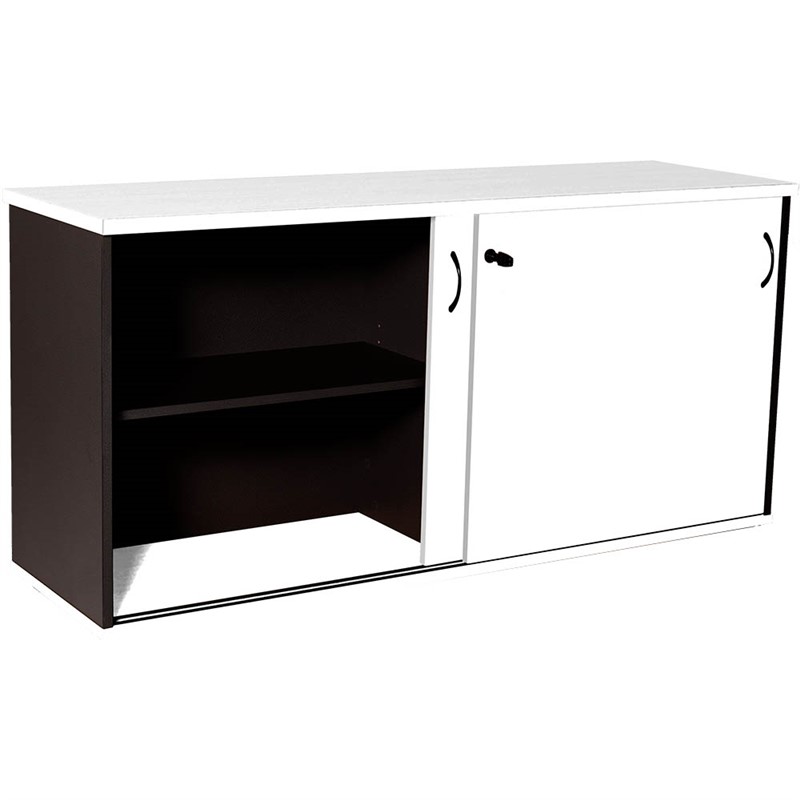 RAPID WORKER SLIDING DOOR CREDENZA 1500 X 450MM WHITEIRONSTONE