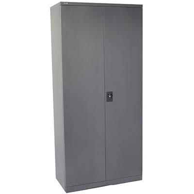 RAPIDLINE GO SWING DOOR CUPBOARD 3 SHELVES 910 X 450 X 1830MM GRAPHITE RIPPLE