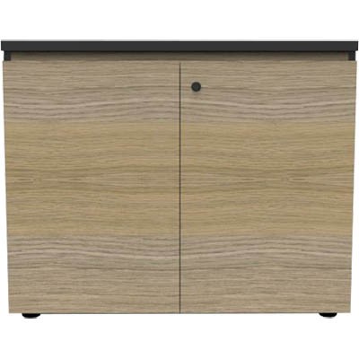 RAPID INFINITY DELUXE 2 SWING DOOR CUPBOARD 900 X 600 X 730MM NATURAL OAK BLACK RIGID EDGING
