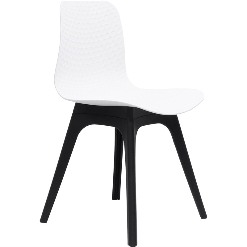 RAPIDLINE LUCID CHAIR WHITE SEAT BLACK POLYPROPLENE BASE