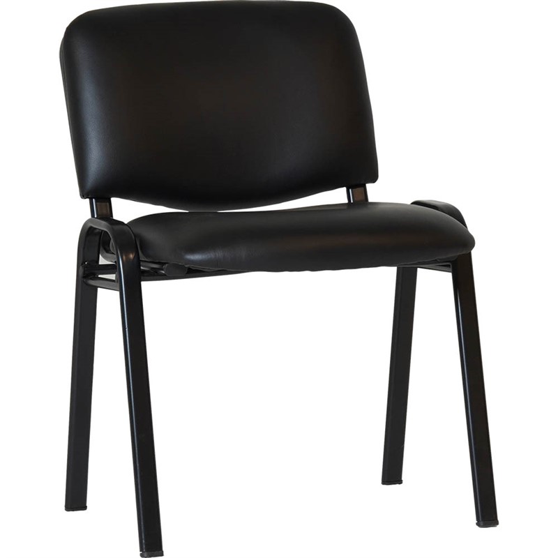 RAPIDLINE NOVA VISITOR CHAIR MEDIUM BACK BLACK PU