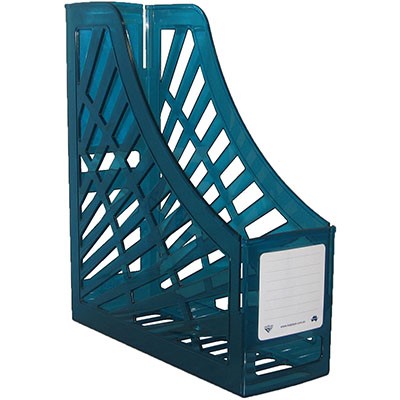 ITALPLAST MAGAZINE STAND TINTED BLUE