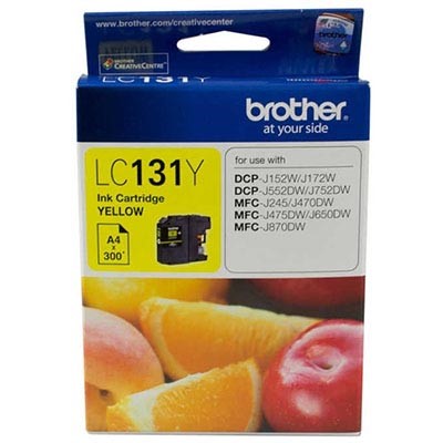 BROTHER LC131Y INK CARTRIDGE YELLOW