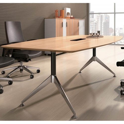 POTENZA BOARDROOM TABLE CABLE BOX 2400 X 1200 X 750MM VIRGINIA WALNUT MELAMINE