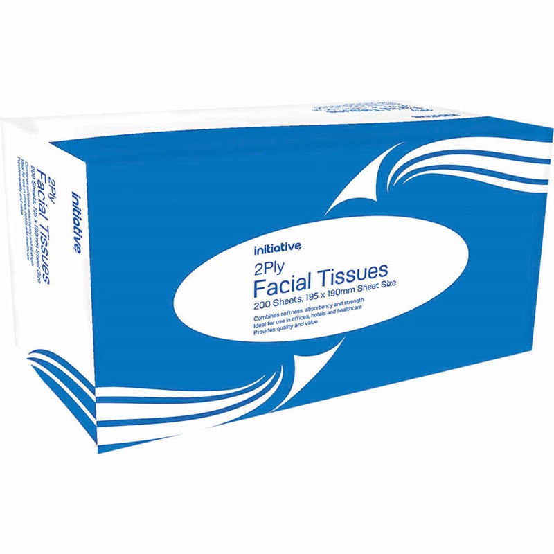 INITIATIVE FACIAL TISSUES 2PLY BOX 200
