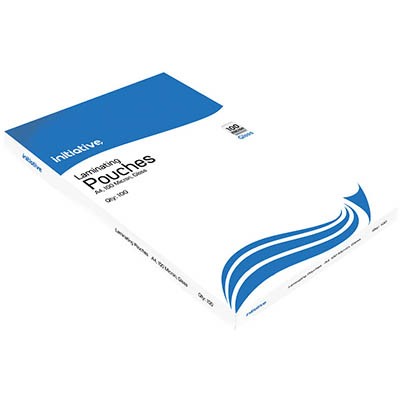 INITIATIVE LAMINATING POUCH 100 MICRON A4 CLEAR PACK 100