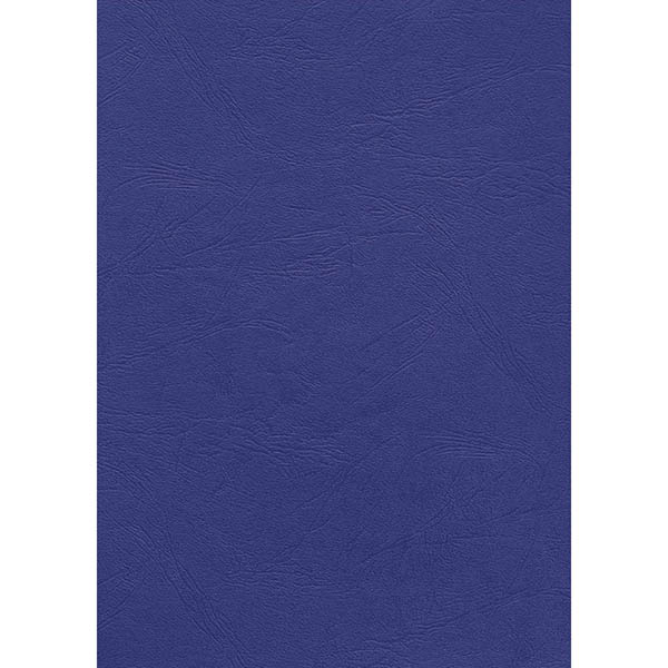 INITIATIVE BINDING COVER LEATHERGRAIN 350GSM A4 BLUE PACK 100