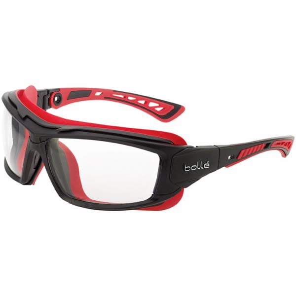 BOLLE SAFETY ULTIM8 SAFETY GLASSES CLEAR LENS WITH REMOVABLE STRAPREMOVABLE ARMS