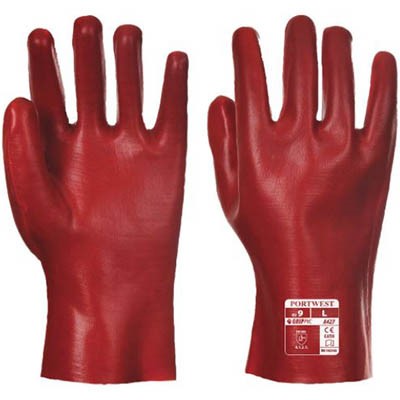 PORTWEST A445 PVC GAUNTLET RED 450MM XL