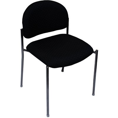 RAPIDLINE VL100 STACKING VISITORS CHAIR 4LEG BLACK FRAME BLACK