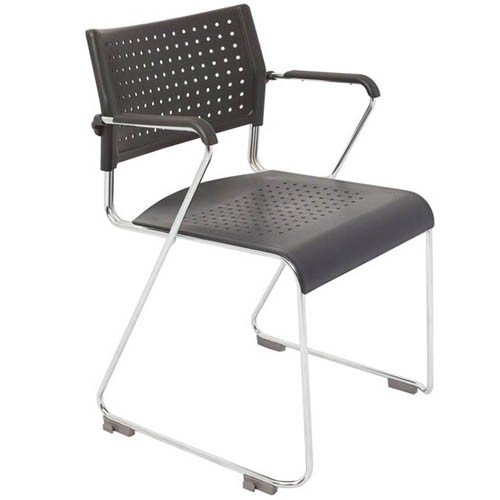 RAPIDLINE WIMBLEDON VISITORS CHAIR ARMS BLACK