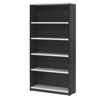 YS DESIGN OXLEY BOOKCASE 5 SHELF 900 X 315 X 1800MM WHITEIRONSTONE
