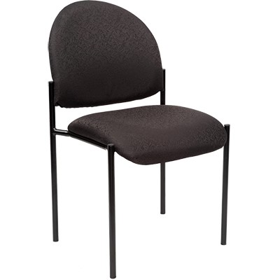 YS DESIGN STACKING VISITORS CHAIR MEDIUM BACK BLACK