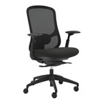 BURO QUANTUM CHAIR MESH BACK WITH ARMS BLACK