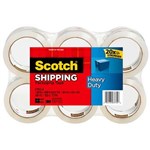 SCOTCH 3850 HEAVY DUTY SHIPPING PACKAGING TAPE 48MM X 50M CLEAR PACK 6