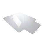 FLOORTEX CHAIRMAT KEYHOLE CARPET PVC STANDARD PILE 1140 X 1350MM CLEAR