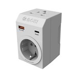 MOKI TRAVEL ADAPTOR PLUS INBOUND UNIVERSAL TO AUNZ WHITE