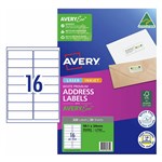 AVERY 952002 L7162 QUICK PEEL ADDRESS LABEL WITH SURE FEED LASER 16UP WHITE PACK 20