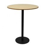RAPIDLINE ESTILO DRY BAR TABLE 900MM DIA NATURAL OAK AND BLACK BASE