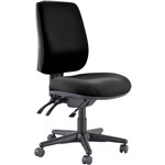 BURO ROMA TASK CHAIR HIGH BACK 3LEVER SEAT SLIDE JETT FABRIC BLACK