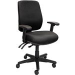 BURO ROMA TASK CHAIR HIGH BACK 3LEVER SEAT SLIDE ARMS JETT BLACK