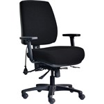 DAL ERGOSELECT STRIDE CHAIR LOW BACK BLACK NYLON BASE ADJUSTABLE ARMS SMALL ERGO SEAT FABRIC BLACK