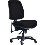 DAL ERGOSELECT STRIDE CHAIR LOW BACK BLACK NYLON BASE NO ARMS SMALL SEAT FABRIC BLACK