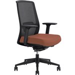 DAL JIRRA SIDE CONTROL SYNCHRO HIGH MESH BACK ARMS BLACK BACK BRICK SEAT