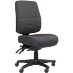 ERGOSELECT SPARK XL POSTURESOFT ERGONOMIC CHAIR HIGH BACK XL SEAT GEL LUMBAR BLACK NYLON BASE EBONY