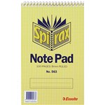 SPIRAX 563 NOTEBOOK REPORTERS SPIRAL BOUND TOP OPEN 100 PAGE 200 X 127MM
