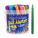 EDUCATIONAL COLOURS SCHOOL COLOURS THICK MARKERS PACK OF 48