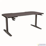 BURO X POWERA FRONTIER HEIGHT ADJUSTABLE GAMING DESK 1510 X 710MM BLACK FRAMEBLACK TOP