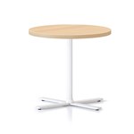 RAPIDLINE KOLO SIDE AND COFFEE TABLE 500 X 457MM NATURAL OAK TOP AND WHITE PC FRAME