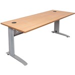 RAPID SPAN DESK WITH METAL MODESTY PANEL 1800 X 700 X 730MM BEECHSILVER