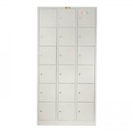 METAL LOCKER 18 DOOR WITH CAM LOCK 900 X 450 X 1850MM GREY