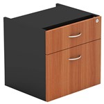 OM FIXED DESK PEDESTAL 2DRAWER LOCKABLE 464 X 400 X 450MM CHERRYCHARCOAL
