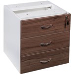OM PREMIER FIXED DESK PEDESTAL 3DRAWER LOCKABLE 464 X 400 X 450MM CASNANWHITE