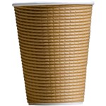 HUHTAMAKI TRIPLE WALL CORRUGATED COFFEE CUP 12OZ NATURAL BROWN PACK 25