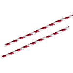 HUHTAMAKI FUTURE FRIENDLY PAPER STRAW REGULAR RED STRIPE PACK 250