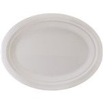 HUHTAMAKI FUTURE FRIENDLY OVAL PLATE SUGARCANE 10 X 8 INCH PACK 50