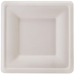 HUHTAMAKI FUTURE FRIENDLY SQUARE PLATE SUGARCANE 8 INCH PACK 50