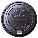 HUHTAMAKI FUTURE FRIENDLY TRUE FIT CPLA LID BLACK PACK 50