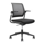 DAL LANZA SWIVEL CHAIR MESH BACK WITH ARMS BLACK