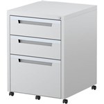 STEELCO CLASSIC MOBILE PEDESTAL 3DRAWER LOCKABLE 630 X 470 X 515MM WHITE SATIN