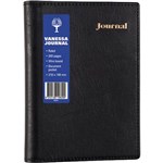 COLLINS VANESSA NOTEBOOK JOURNAL WIRO BOUND RULED 200 PAGE LEATHERGRAIN PVC A5 BLACK